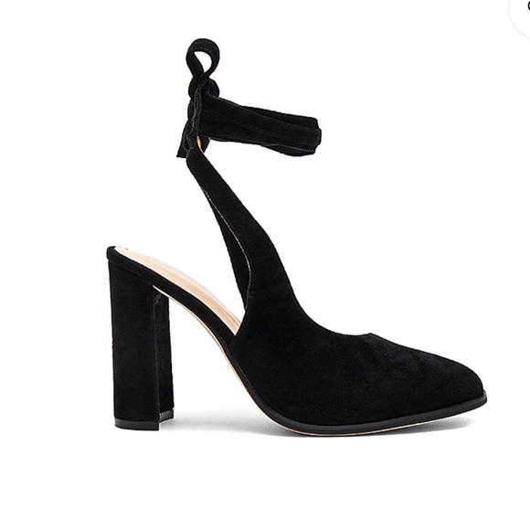 RAYE Ives pump, black wrap up ankle straps - Picture 3 of 8